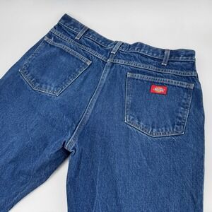 Vintage Dickies Work Jeans Mens 34x30 Blue Straight‎ Mid Rise Cowboy Cotton Y2K